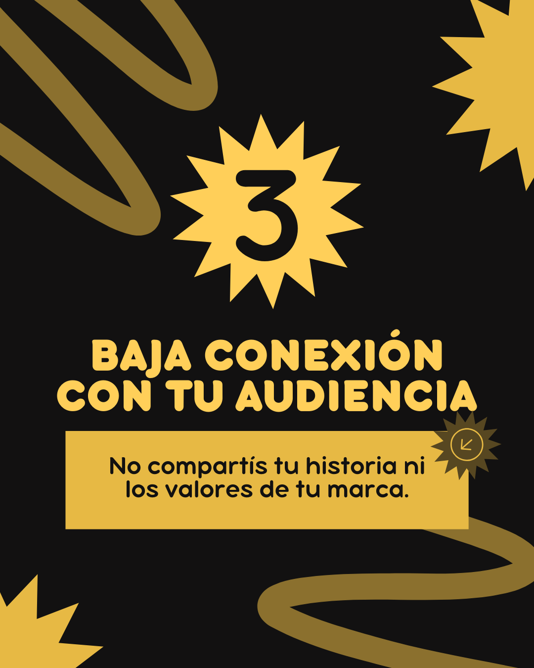Razón tres: conexión débil con la audiencia